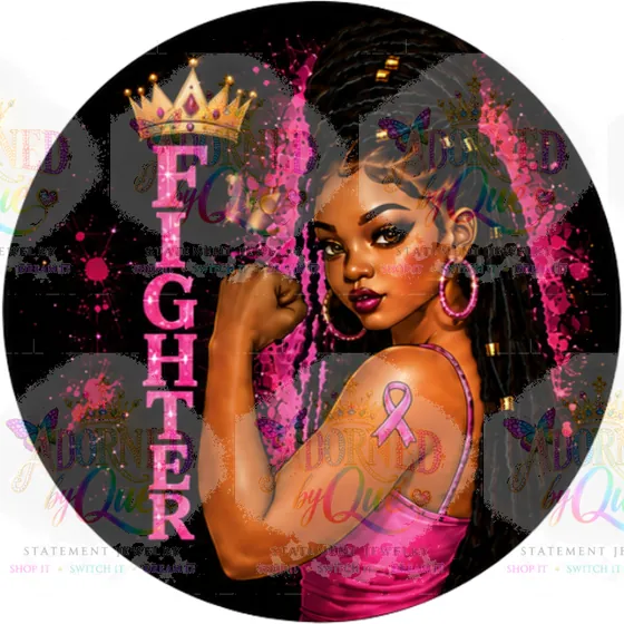 Breast Cancer Fighter & Queen earrings by Adorned by Que